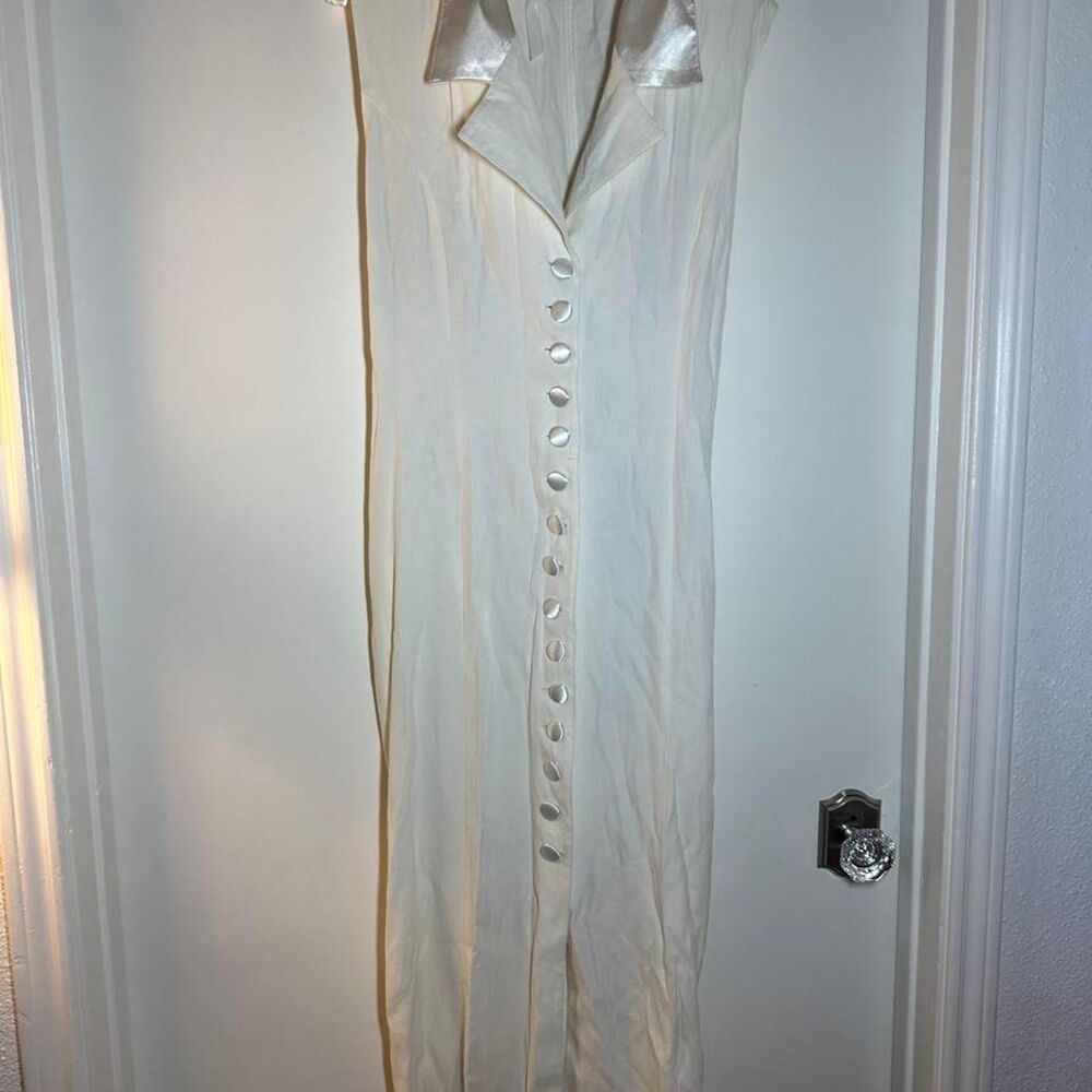 Unbranded Women's White and Cream Dress